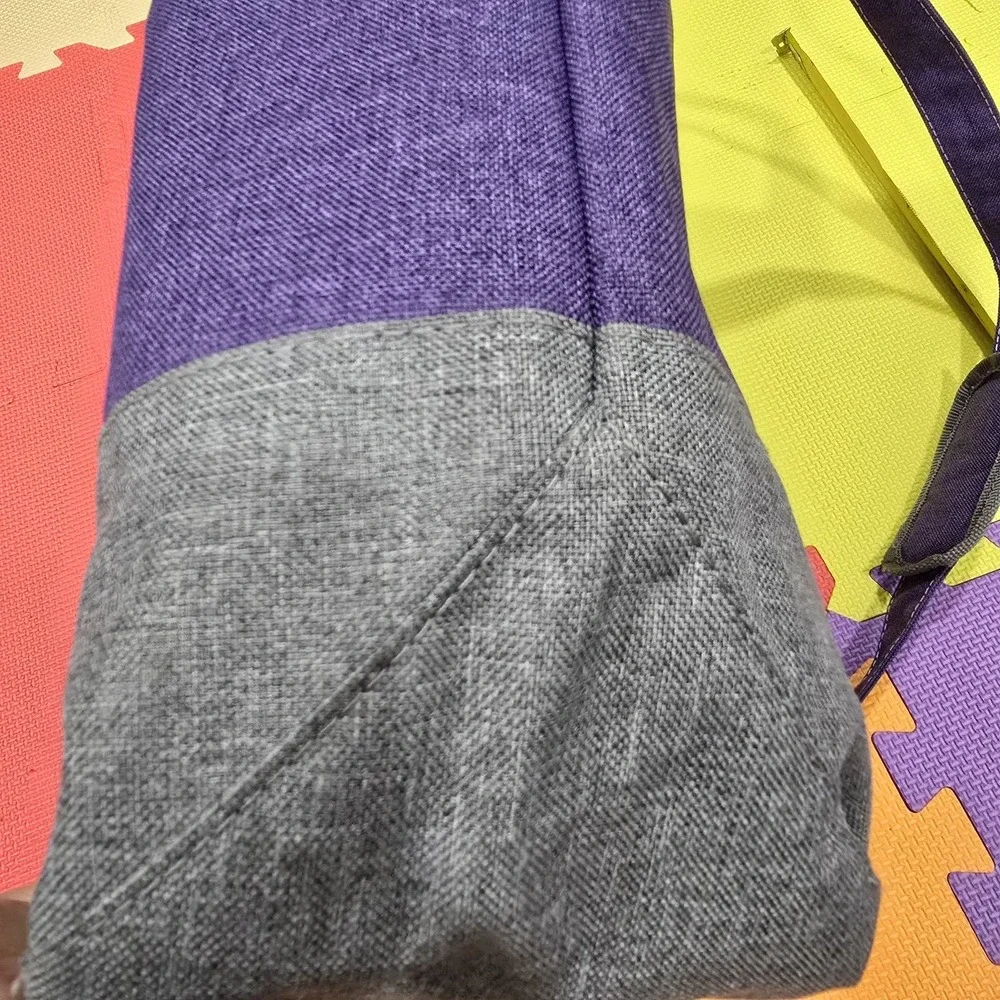 LocknLock Insulated Lunch Tote Bag - Purple/Grey Canvas - Large Crossbody & Hand